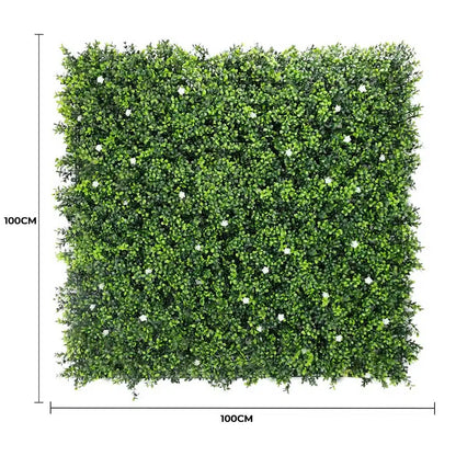 Luxury Flowering Artificial Buxus Hedge Panel UV Resistant Sample - Image 2
