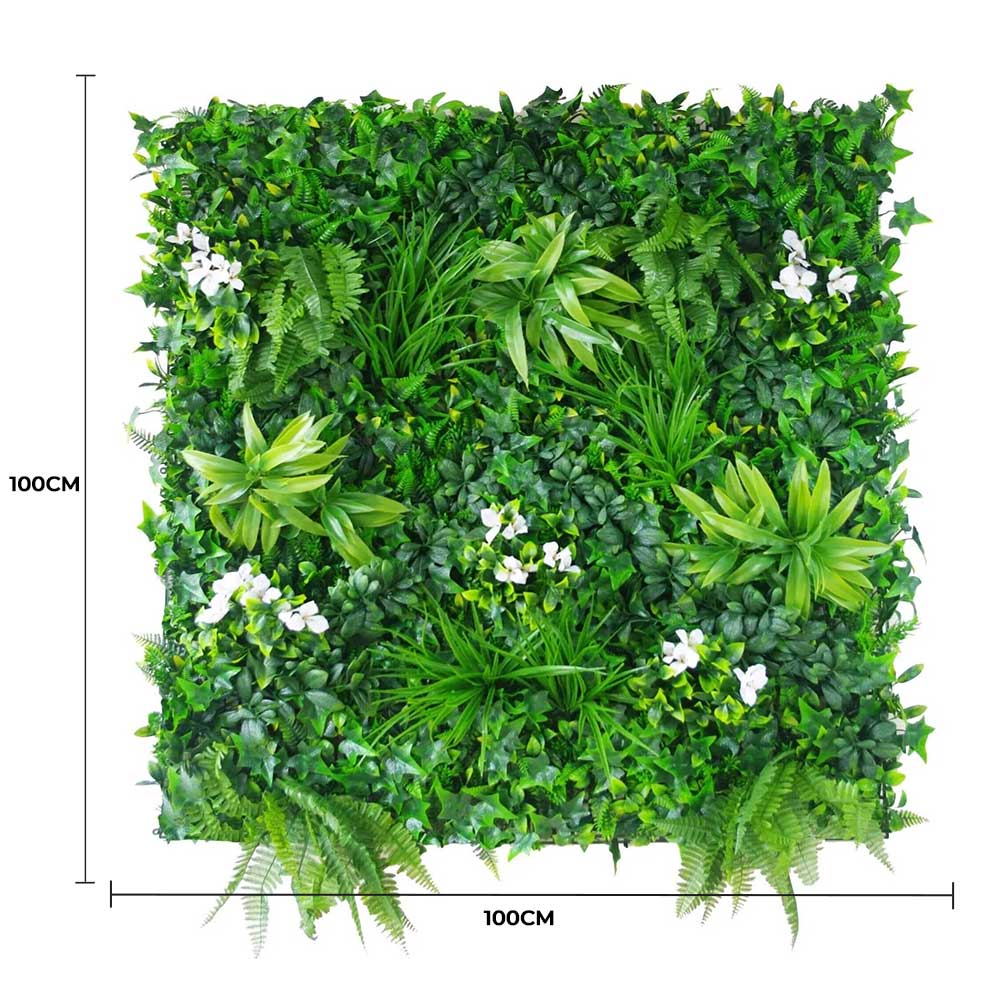 Luxury Snowy White Vertical Garden / Green Wall UV Resistant 100cm x 100cm - Image 2