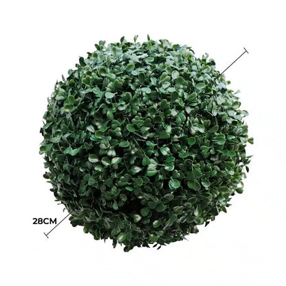 Medium Boxwood Topiary Ball UV Resistant 28cm - Image 2