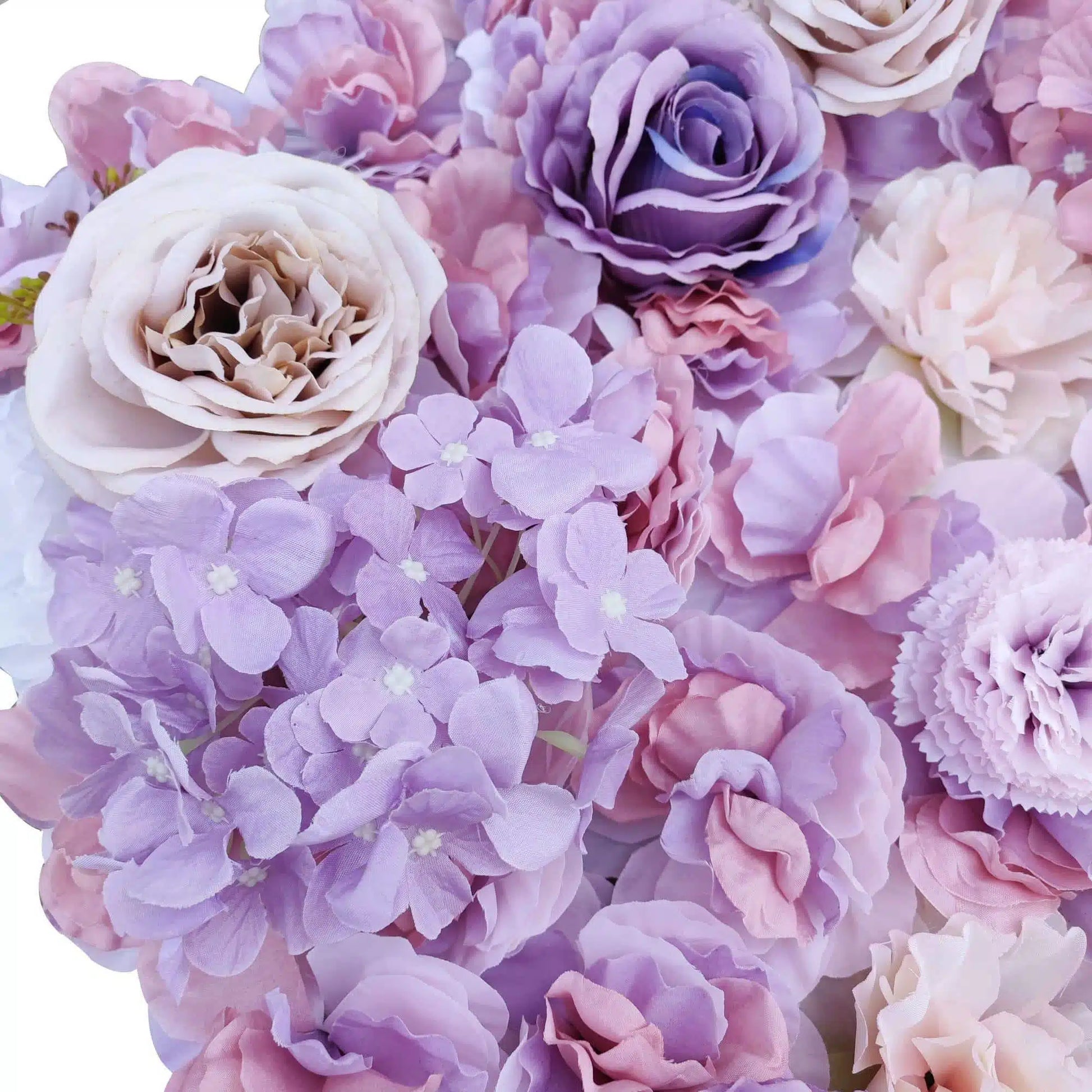 Artificial Flower Wall Backdrop Panel 40cm x 60cm Mixed Pink & White Flowers - Image 3