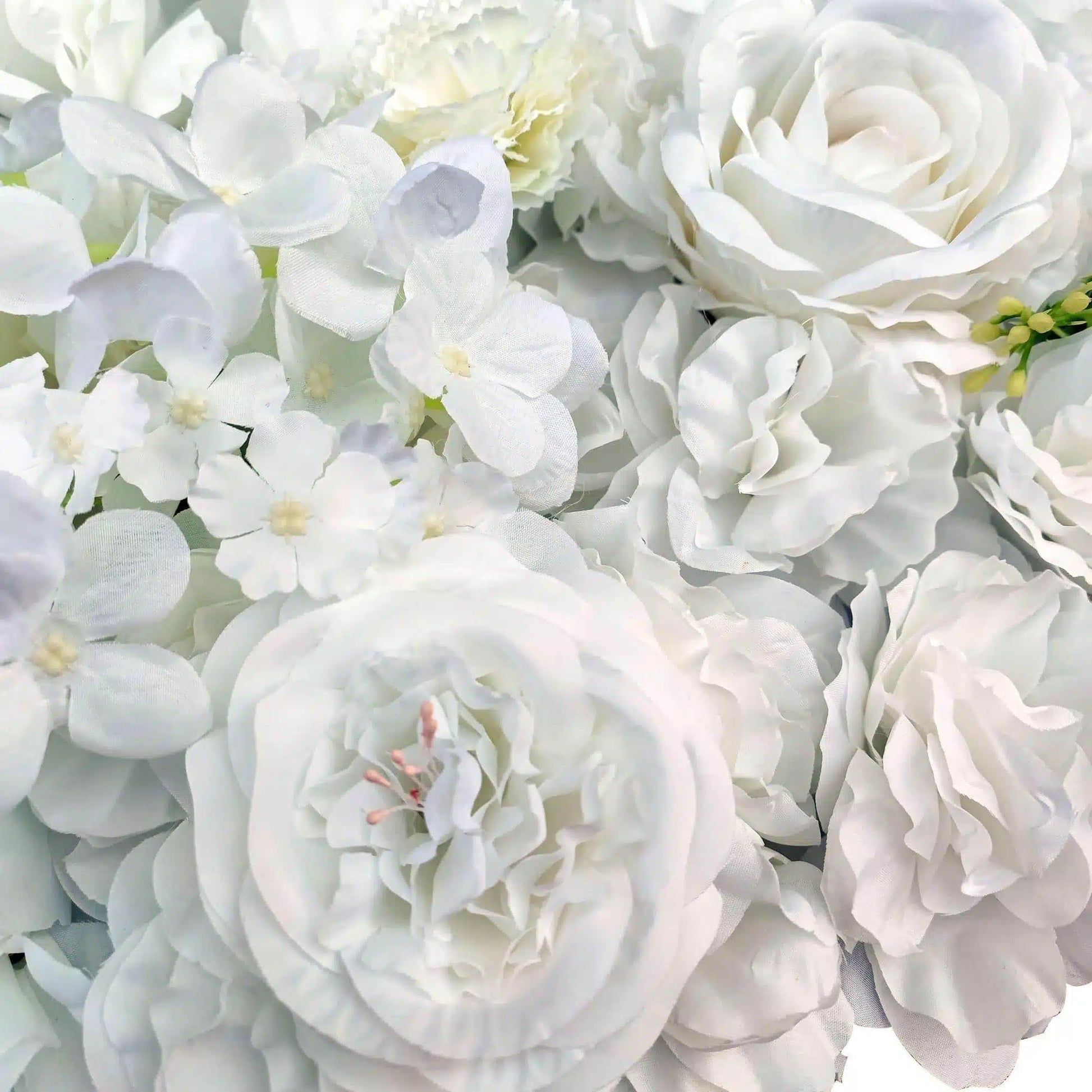 Artificial Flower Wall Backdrop Panel 40cm x 60cm Mixed Whites - Image 4