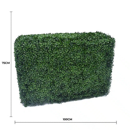 Portable Artificial Boxwood Hedge UV Resistant 75cm High 100cm Long - Image 2