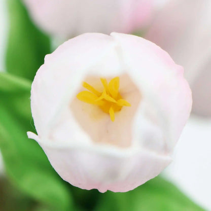 Flowering Pink Artificial Tulip Plant Arrangement With Ceramic Bowl 35cm - Image 3