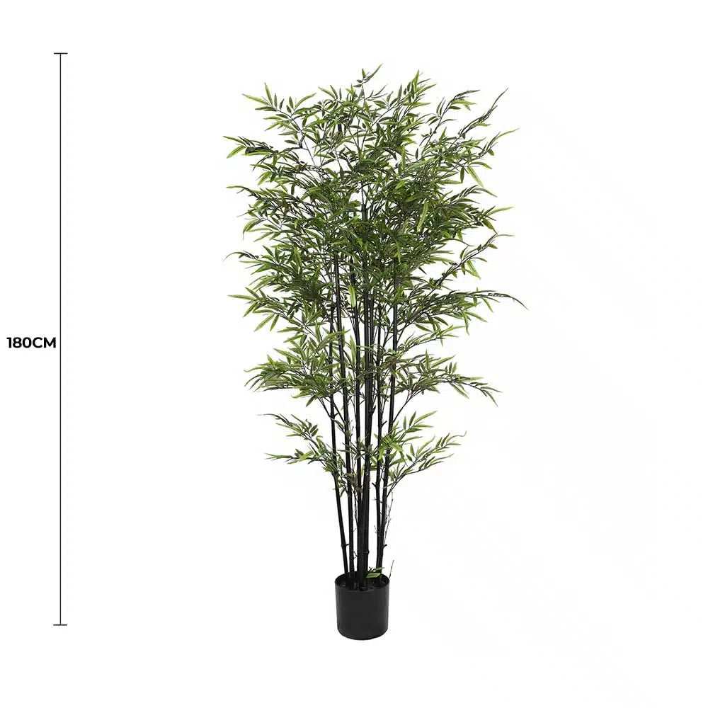 Premium Dense Artificial Black Bamboo 180cm - Image 2