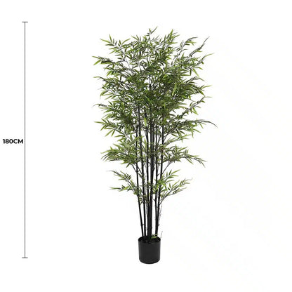 Premium Dense Artificial Black Bamboo 180cm - Image 2