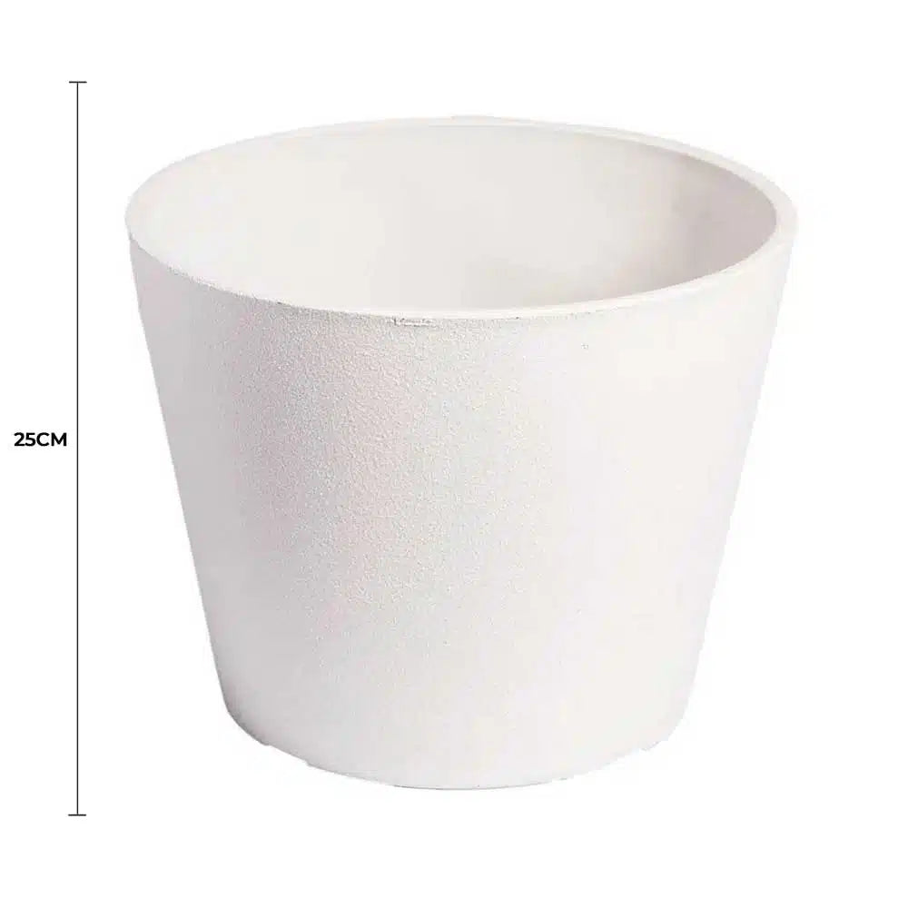Rendered White Planter Pot 25cm - Image 2