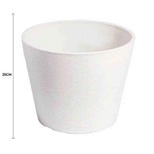 Rendered White Planter Pot 25cm - Image 2
