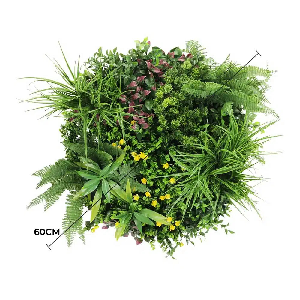 Slimline Artificial Green Wall Disc Art 60cm Country Fern UV Resistant (White) - Image 2
