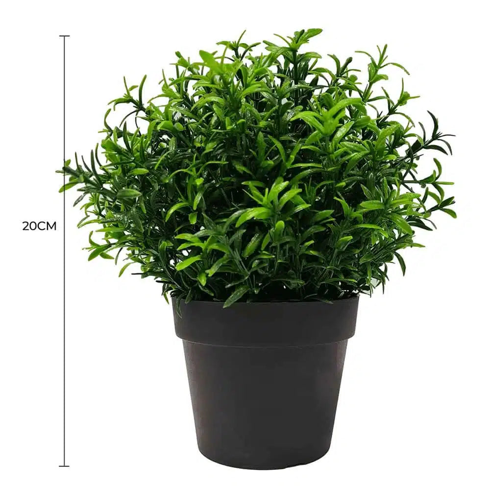 Small Potted Artificial Bright Rosemary Herb Plant UV Resistant 20cm - Image 2