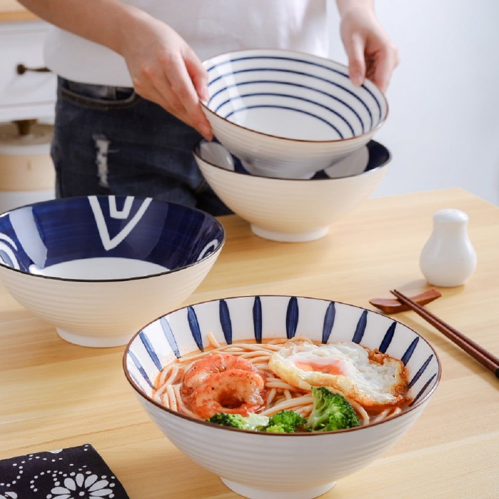 bulk 24 Hand Painted Bone China Round Soup Bowl 18cm