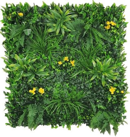 Yellow Rose Vertical Garden / Green Wall UV Resistant 100cm x 100cm