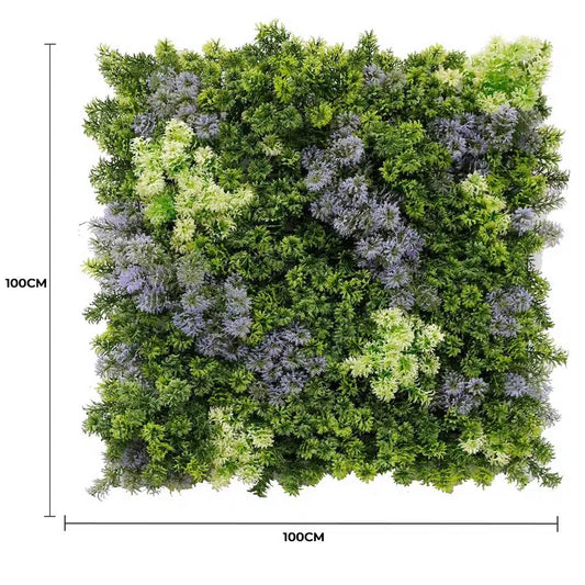 Vivid Purple and Green Moss Panel UV Resistant 100cm x 100cm (Back Order Only) - Image 2