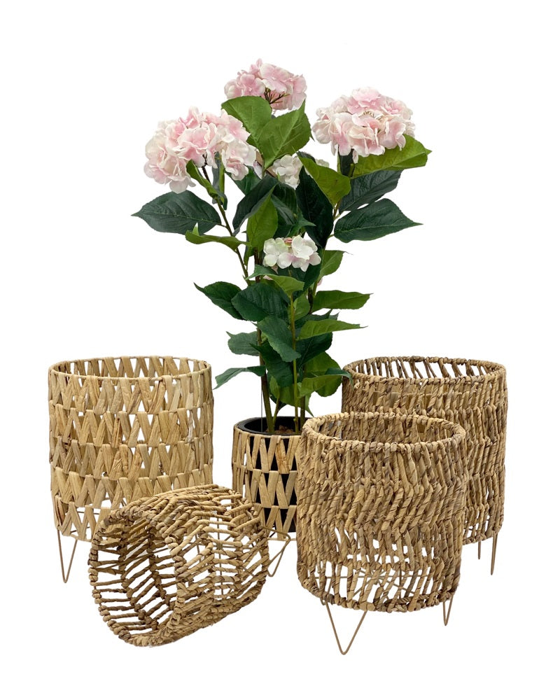 Set 6 Water Hyacinth Basket Planter 40cm