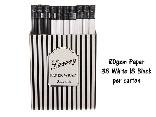 bulk 50 Rolls Gift Wrap 3.8cm Core 70cm