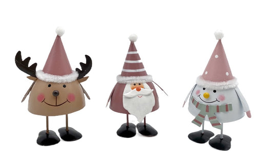 bulk 24 Xmas Metal Standing Deco 14cm