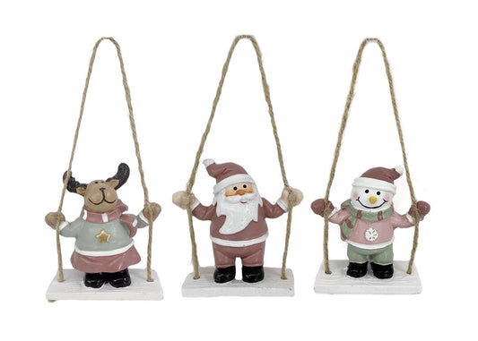 bulk 24 Xmas Hanging Swing Deco 13cm
