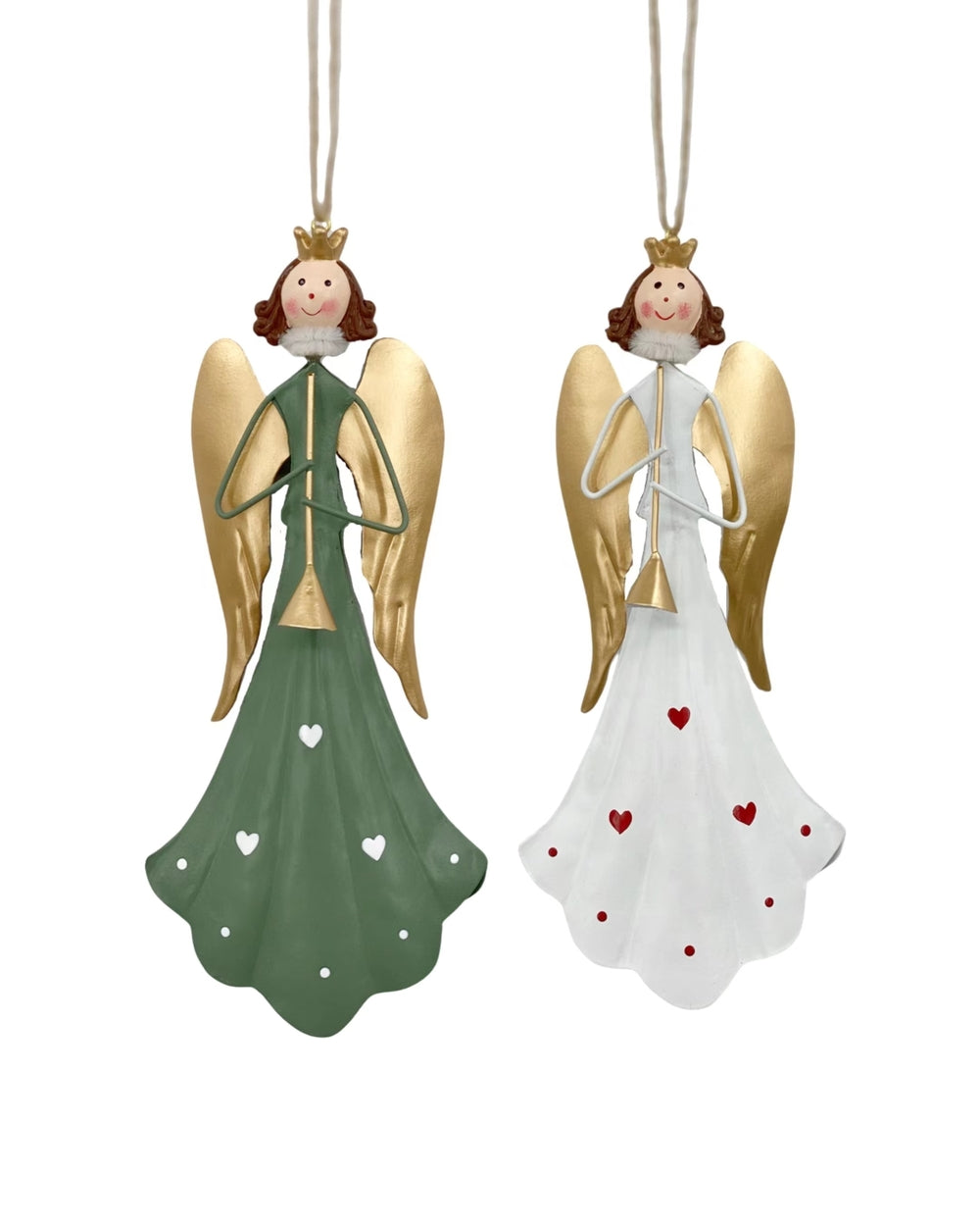 bulk 12 Xmas Metal Angel Hanging 20cm