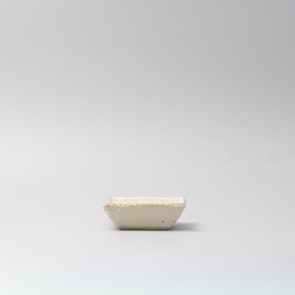 Sauce Dish Square 9cm Natural with Brown Edge - Image 4