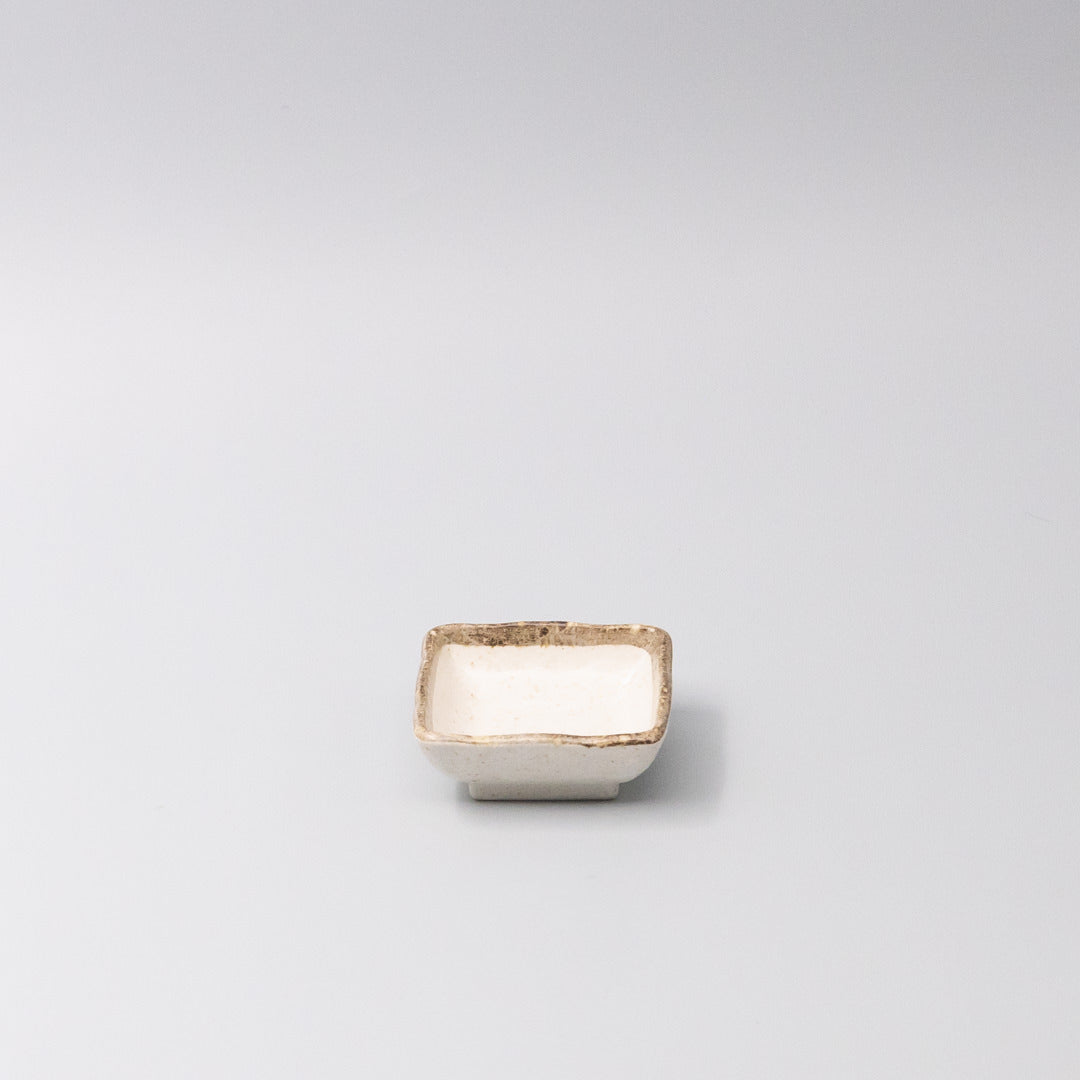 Sauce Dish Square 7cm Flax Glaze
