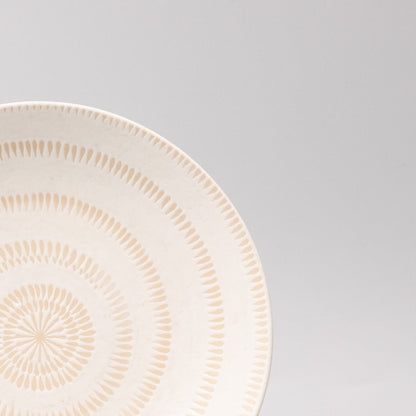 Bowl Open Shallow 23cm Ivory Spiral Glaze - Image 2