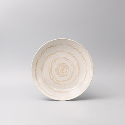 Bowl Open Shallow 23cm Ivory Spiral Glaze - Image 3
