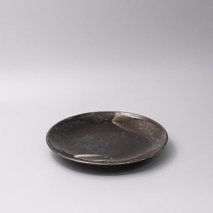 Plate 25cm Bronze Brushstroke Glaze