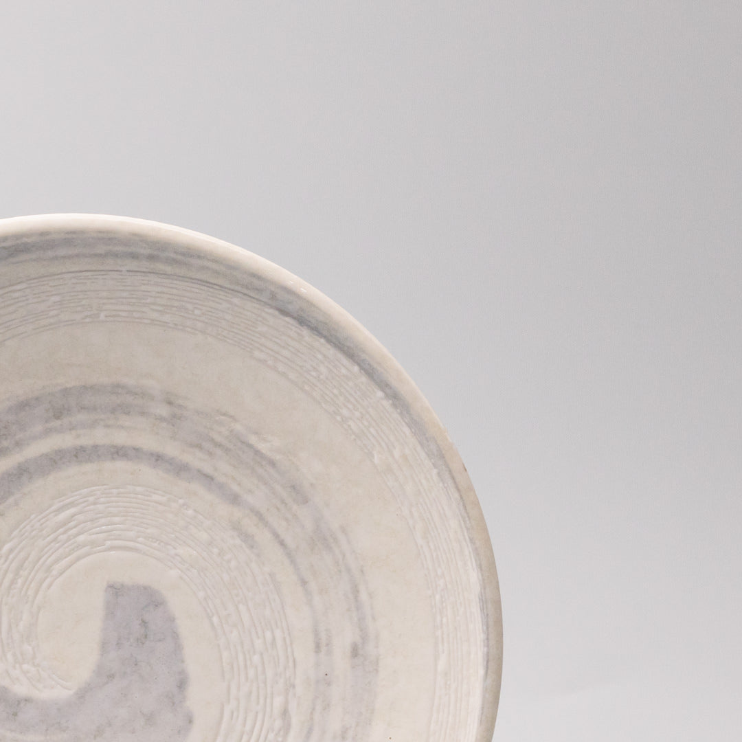 Dinner Plate 23cm Grey Swirl Glaze - Image 2
