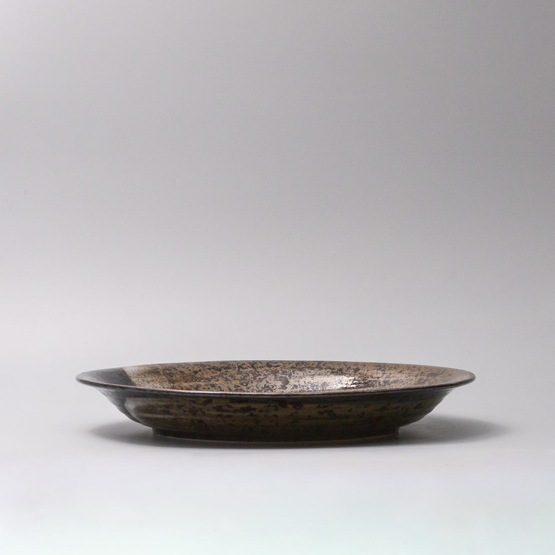 Plate 28cm Bronze Brushstroke Glaze - Image 2