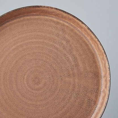 Plate High Rim 25cm Toffee Glaze - Image 3
