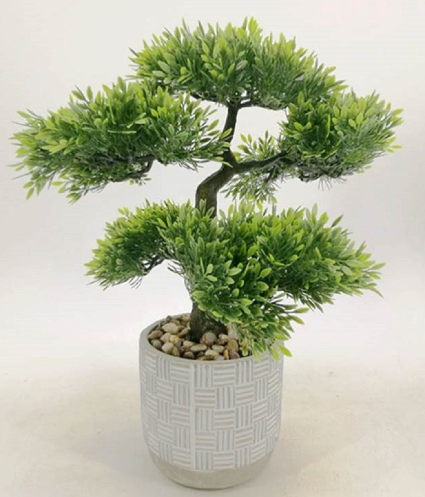 Artificial Pine Bonsai in Cement Pot 40cm