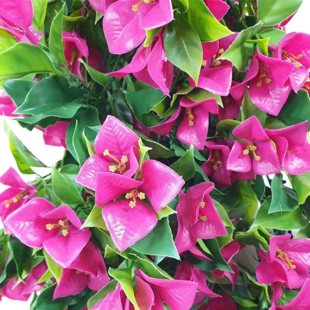 Hanging Artificial Bougainvillea Plant (Pink / Lilac) UV Resistant 90cm - Image 3