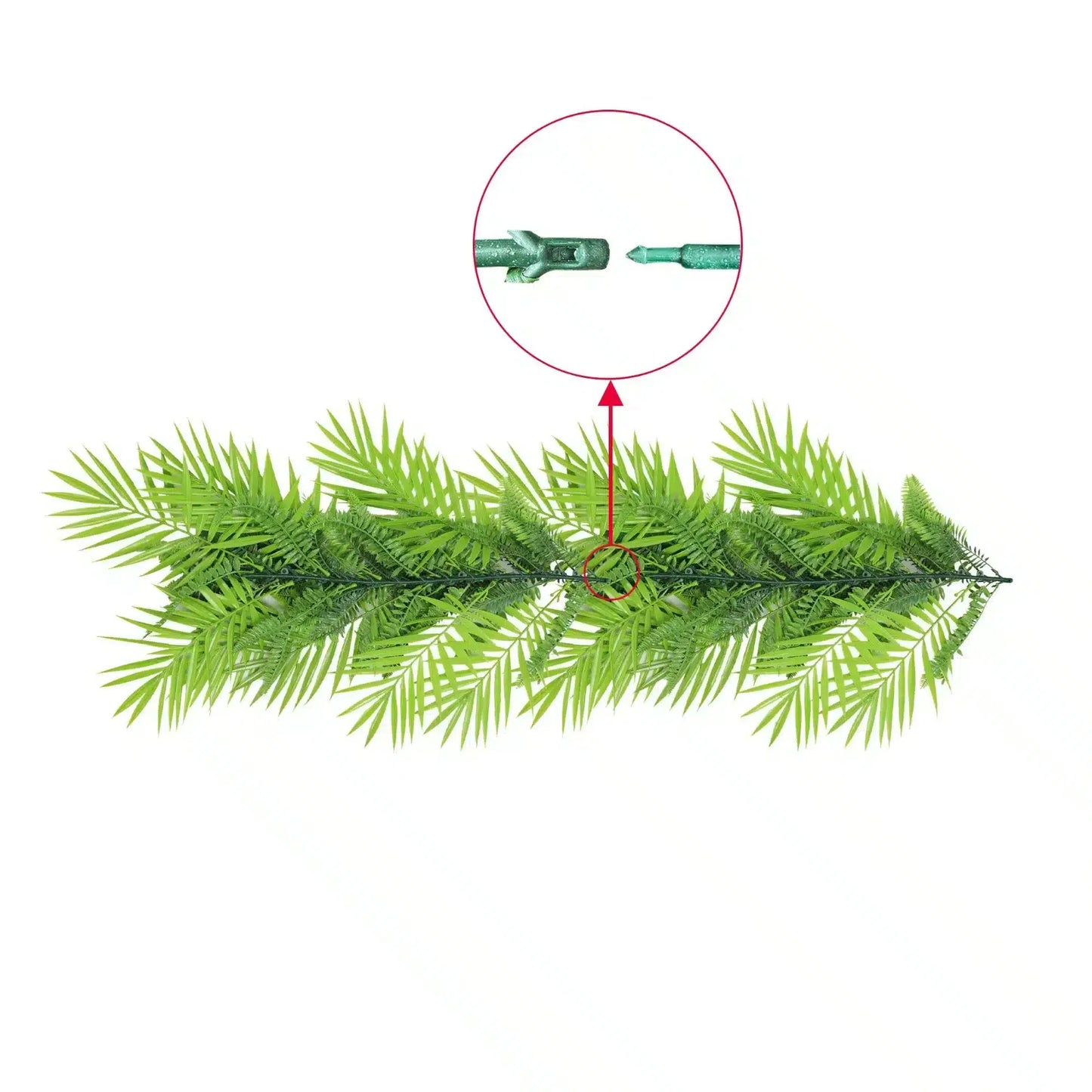 Artificial Extendable Hanging Tropical Palm and Fern Vine 55cm UV Resistant - Image 3