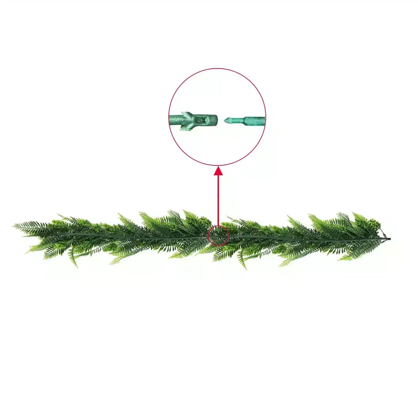 Artificial Extendable Hanging Bracken Fern Garland UV Resistant 55cm - Image 4