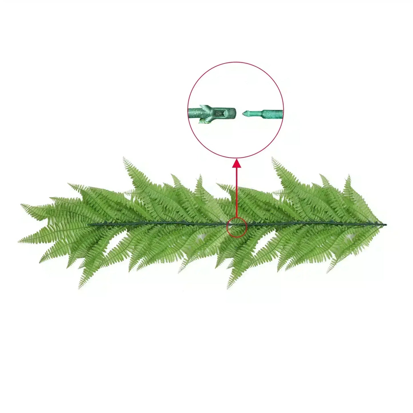 Artificial Extendable Hanging Bright Green Hanging Fern Bush Vine UV Resistant 55cm - Image 5