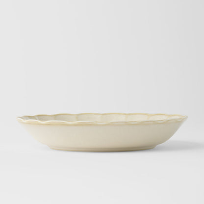 Plate High Rim 21.8cm Ivory Rinka Glaze - Image 3