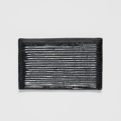Sushi Plate 24cm Black Contour Glaze - Image 3