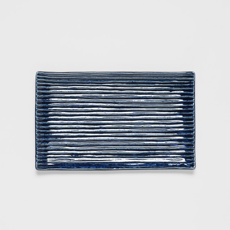 Sushi Plate 24cm Blue Contour Glaze - Image 3