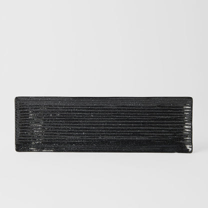 Sashimi Plate 33cm Black Contour Glaze - Image 3