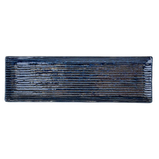 Sashimi Plate 33.2cm Blue Contour Glaze - Image 2