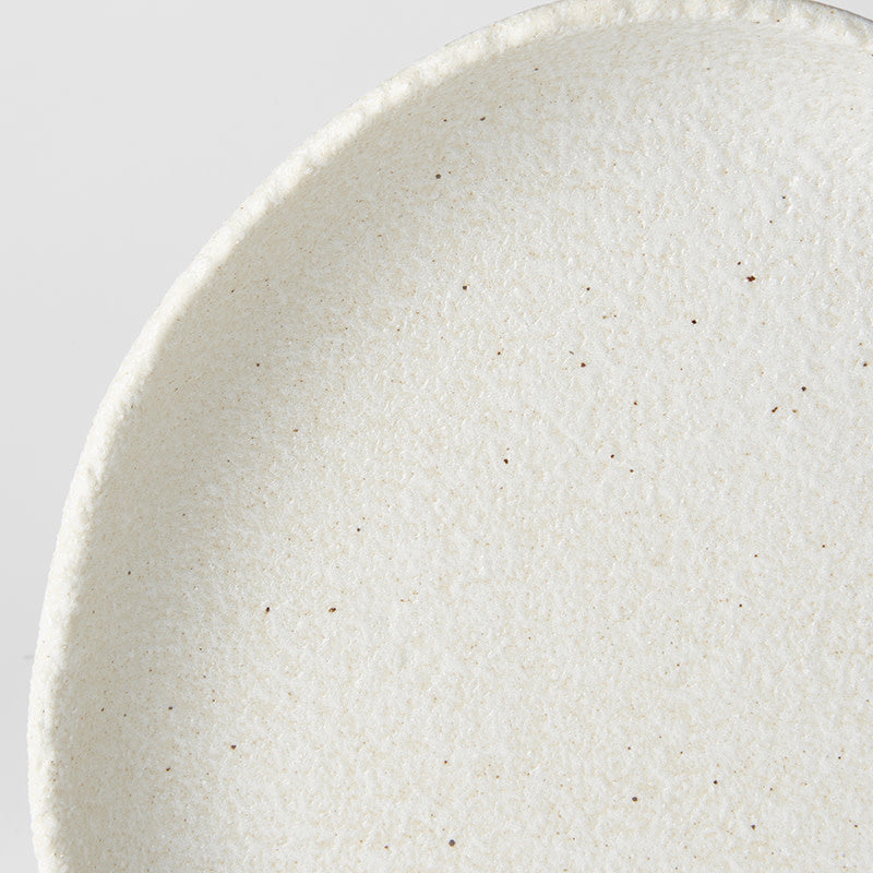 Onigiri Shaped Plate 25cm Shell White Glaze - Image 3