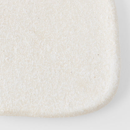 Plate Square 19cm Shell White Glaze - Image 2