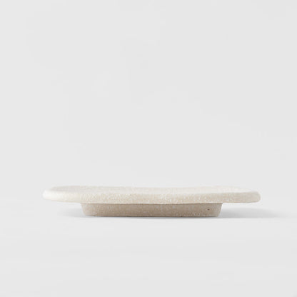 Plate Square 19cm Shell White Glaze - Image 4