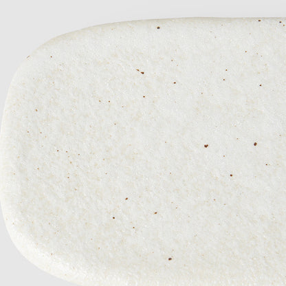 Plate Rectangular 22cm Shell White Glaze - Image 4
