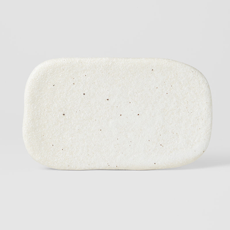 Plate Rectangular 22cm Shell White Glaze - Image 2