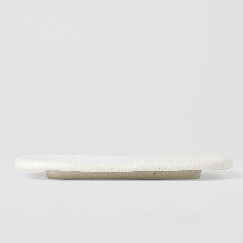 Plate Rectangular 22cm Shell White Glaze - Image 5
