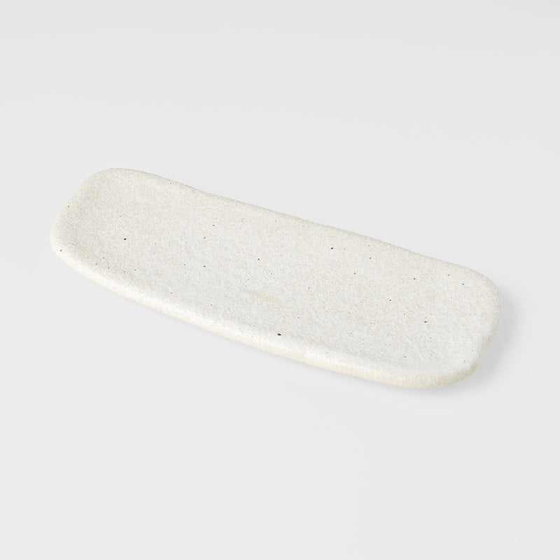 Plate Rectangular 28.5cm Shell White Glaze - Image 3
