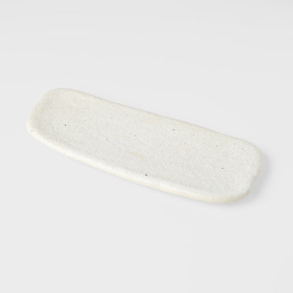 Plate Rectangular 28.5cm Shell White Glaze - Image 3