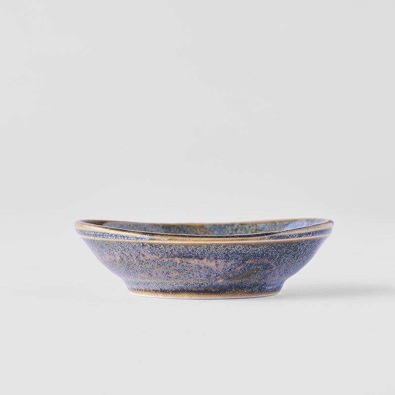 Sauce Dish organic shape 8cm Steel Grey Glaze - Image 2