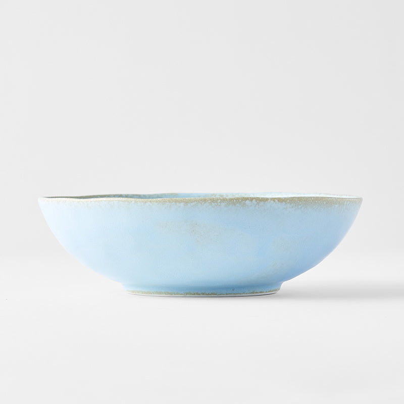 Bowl Oval 16.5cm Soda Blue Glaze - Image 3