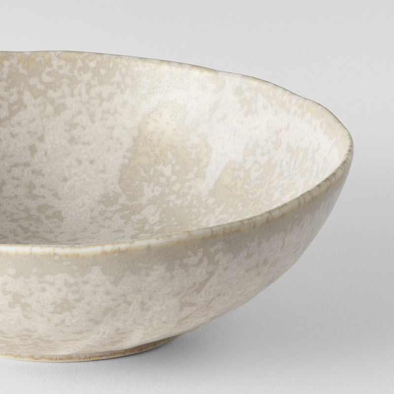 Bowl Oval 16.5cm White Fade Glaze - Image 4